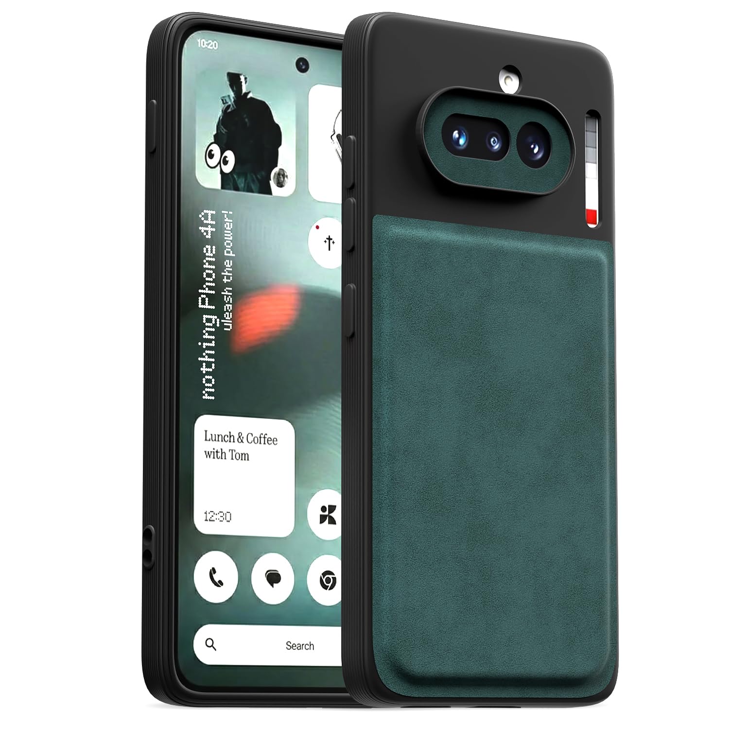 Pikkme Nothing Phone 4a 5G Leather green mobile cover