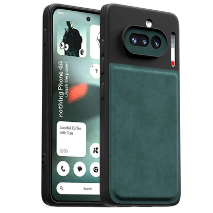 Pikkme Nothing Phone 4a 5G Leather green mobile cover