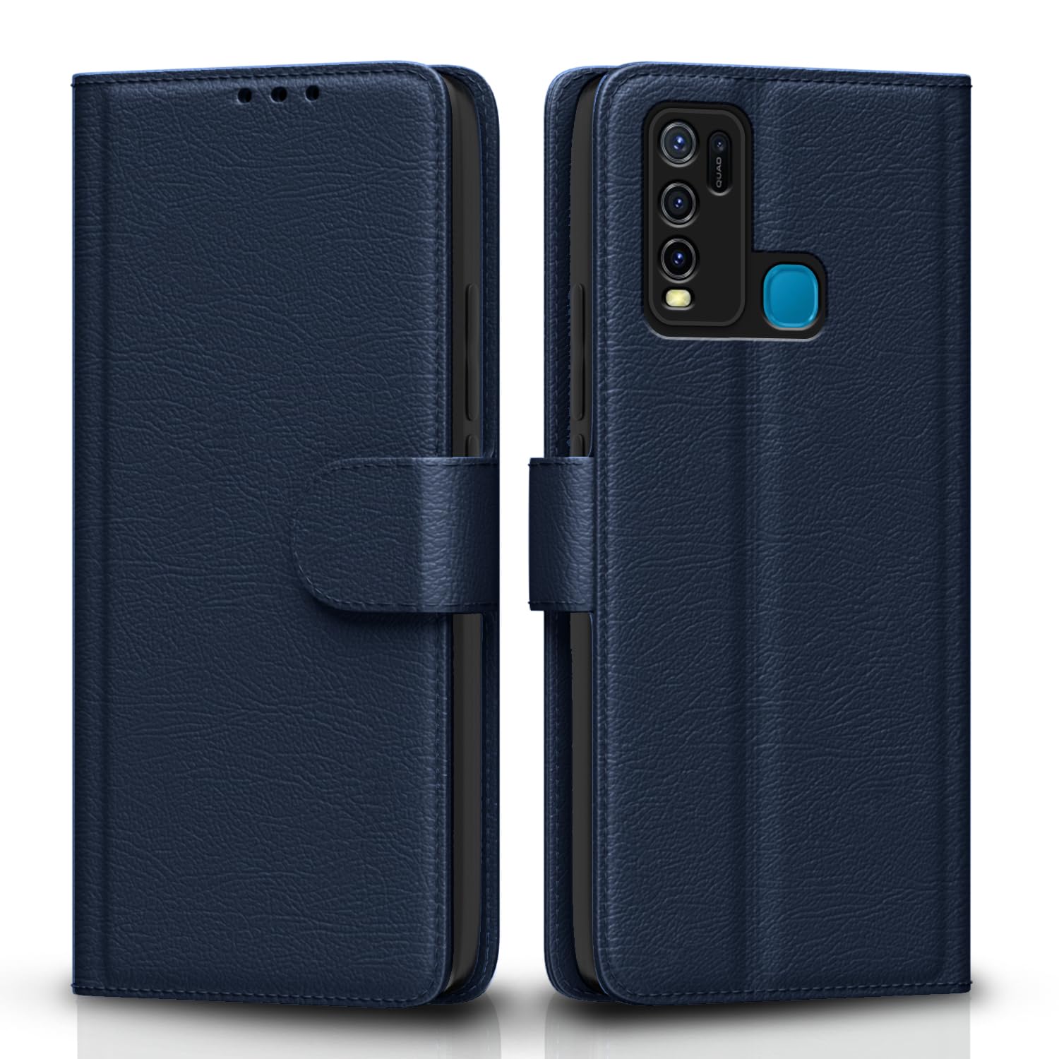 Pikkme Vivo Y50 Wallet blue mobile flip cover