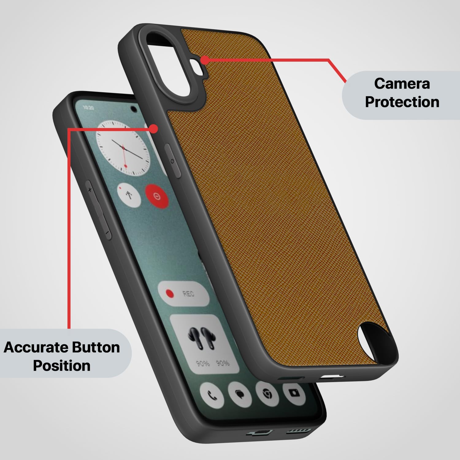 Pikkme CMF Phone 1 Leatherback tan phone cover – photo 3