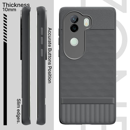 Pikkme Vivo V40e / iQOO Z9s 5G Soft Flexible Shockproof Gencase Back Cover (grey)