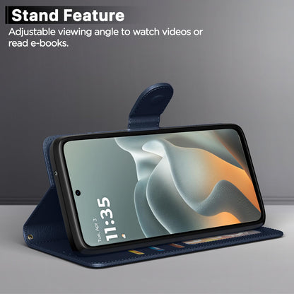 Moto Edge 70 Fusion 5G flip cover in blue by Pikkme – photo 3