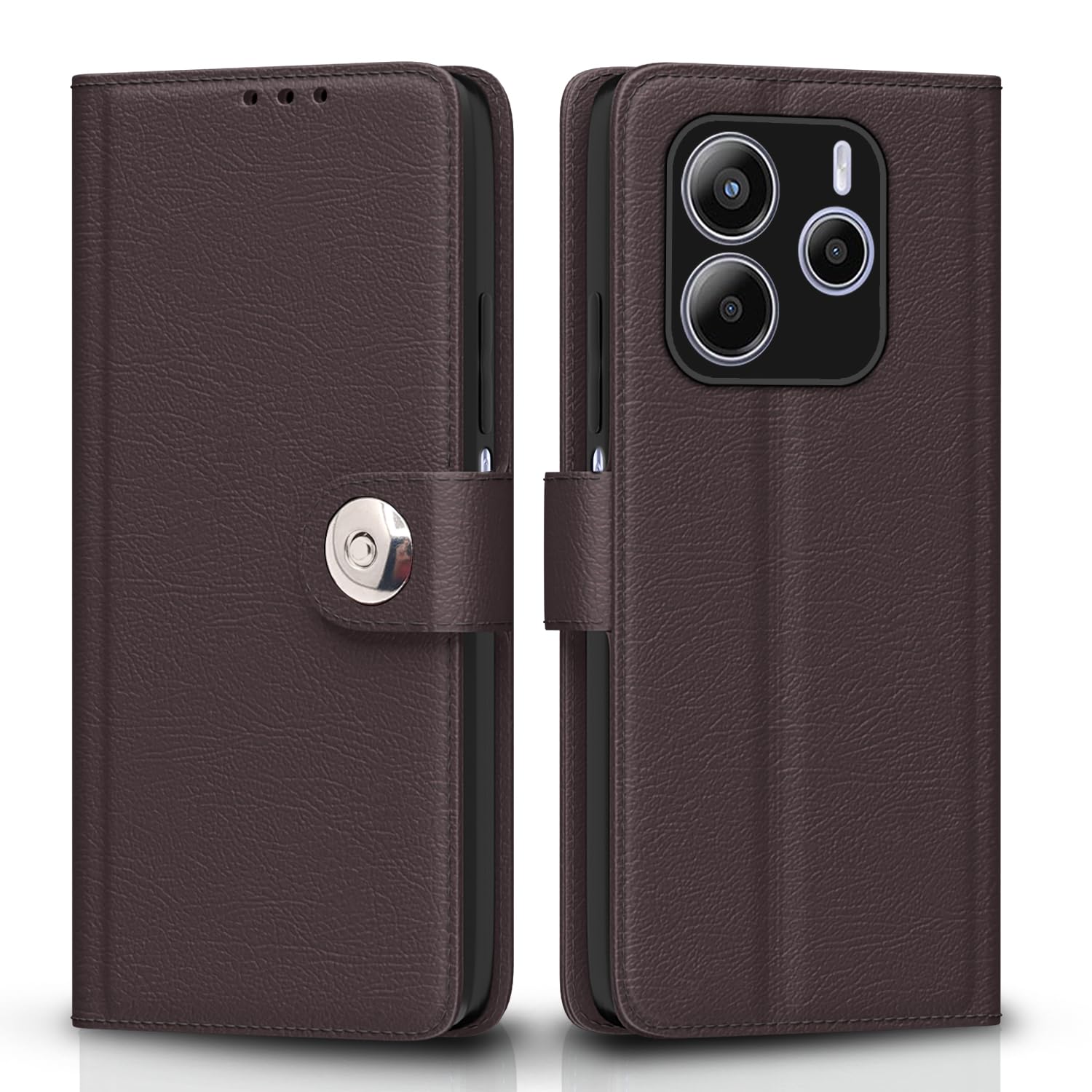 Pikkme Redmi Note 14 5G coffee wallet flip cover