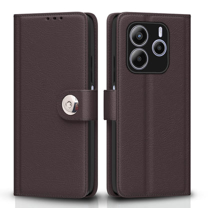 Pikkme Redmi Note 14 5G coffee wallet flip cover