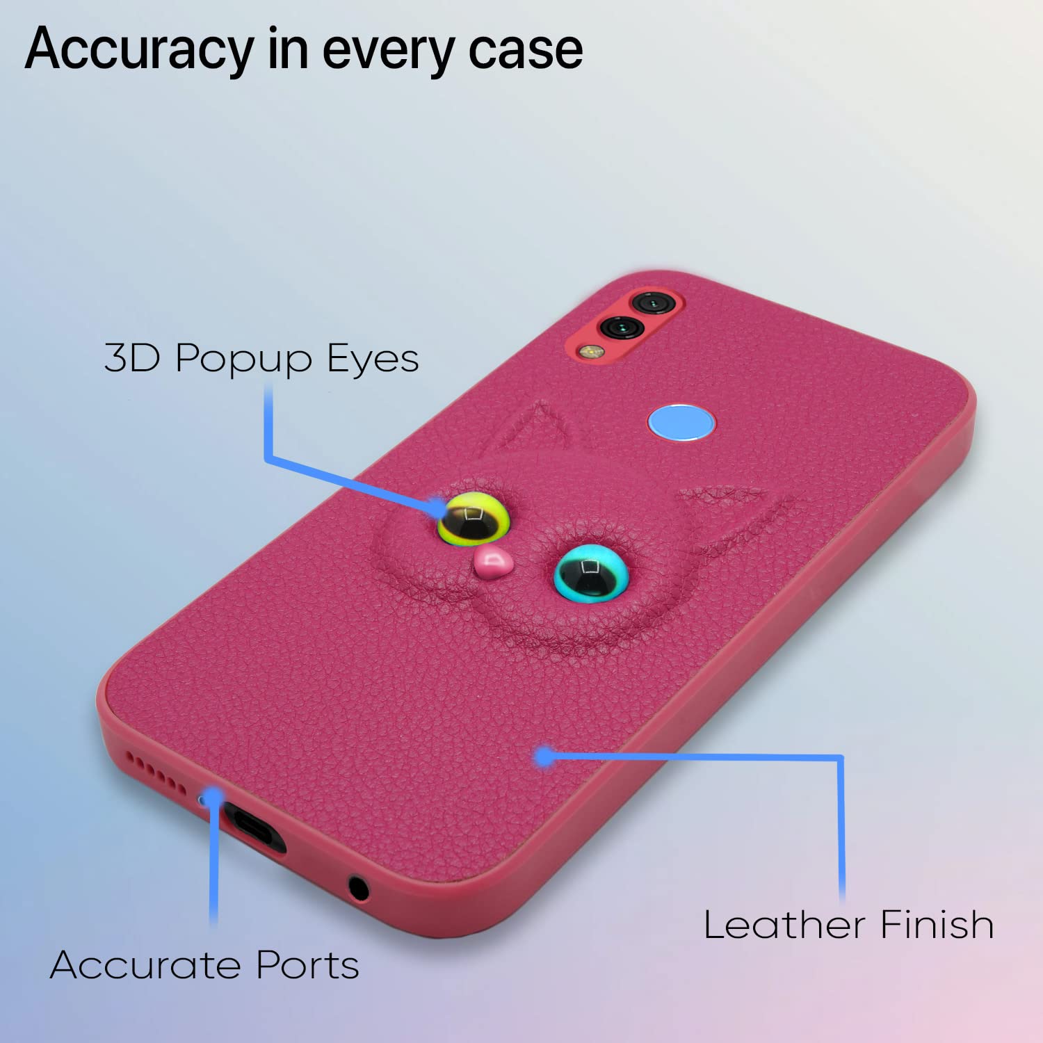 Pikkme pink Cat mobile back cover for Honor Play – photo 4