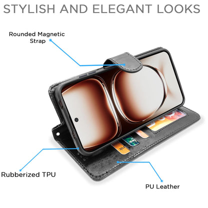 Pikkme black Wallet flip cover for Oppo Reno 12 Pro 5G – photo 5