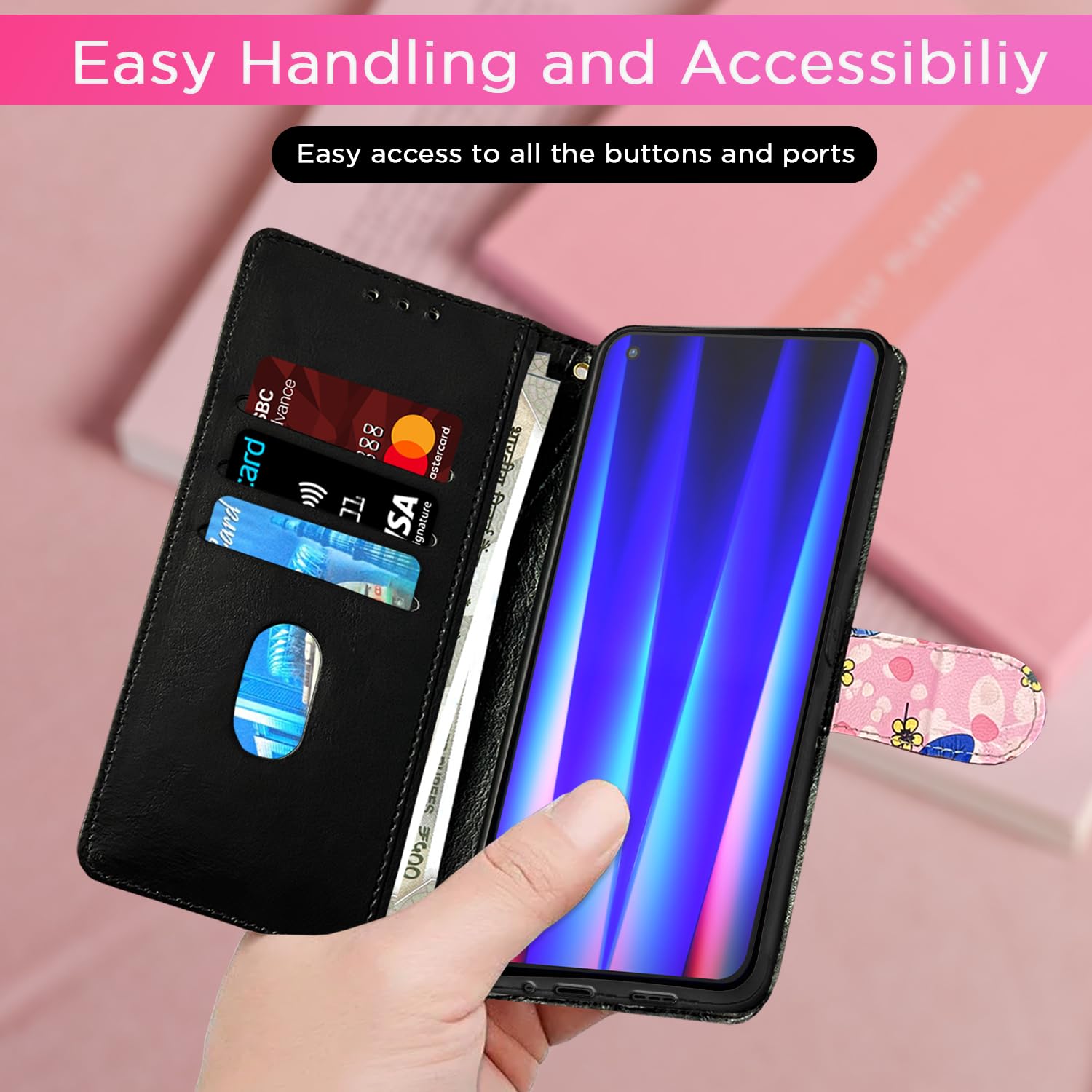Pink flower flip cover for OnePlus Nord CE 2 5G – Pikkme – photo 7