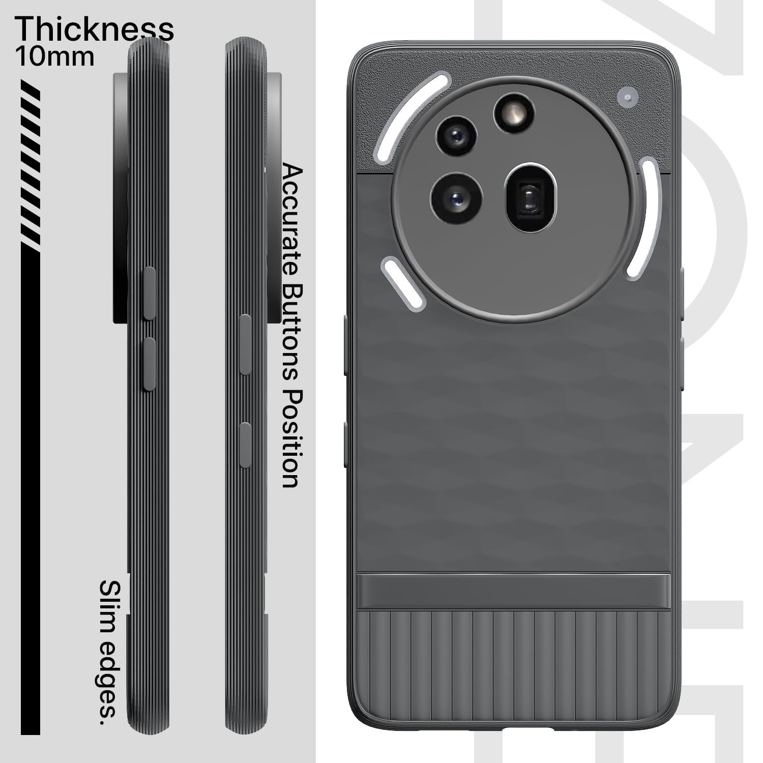 Pikkme Nothing Phone 3a Pro 5G grey mobile back cover – photo 3