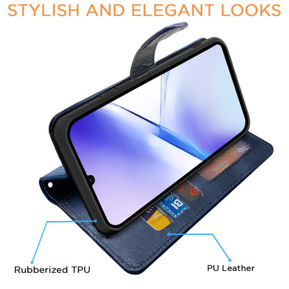 Pikkme Realme Narzo N53 5G Magnetic navy & light blue flip cover – photo 5