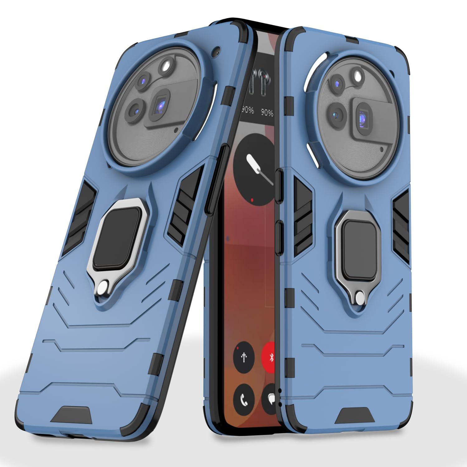 Pikkme Nothing Phone 3a Pro 5G D5 Tough Armor Bumper Case - Blue