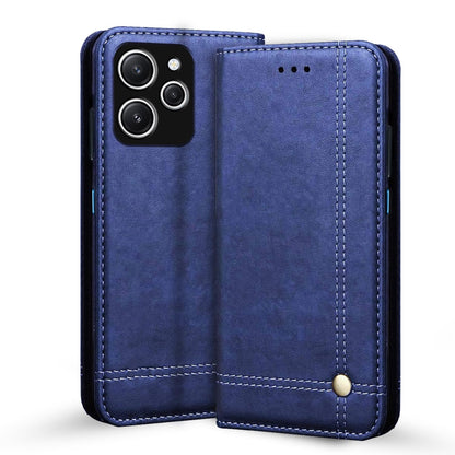 Pikkme Redmi 12 4G Magnetic blue wallet flip cover