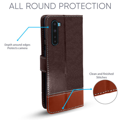 Pikkme coffee & brown flip cover for OnePlus Nord (2020) – photo 4