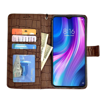 Redmi Note 8 wallet flip cover in brown by Pikkme – photo 2