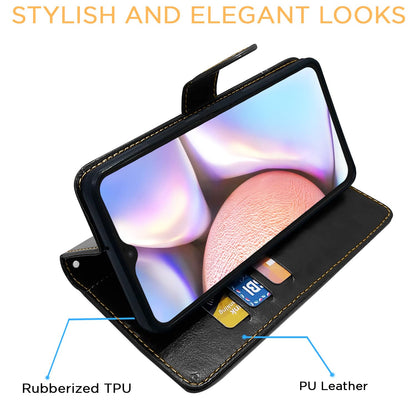 Pikkme Samsung A10s Magnetic black & brown wallet flip cover – photo 5