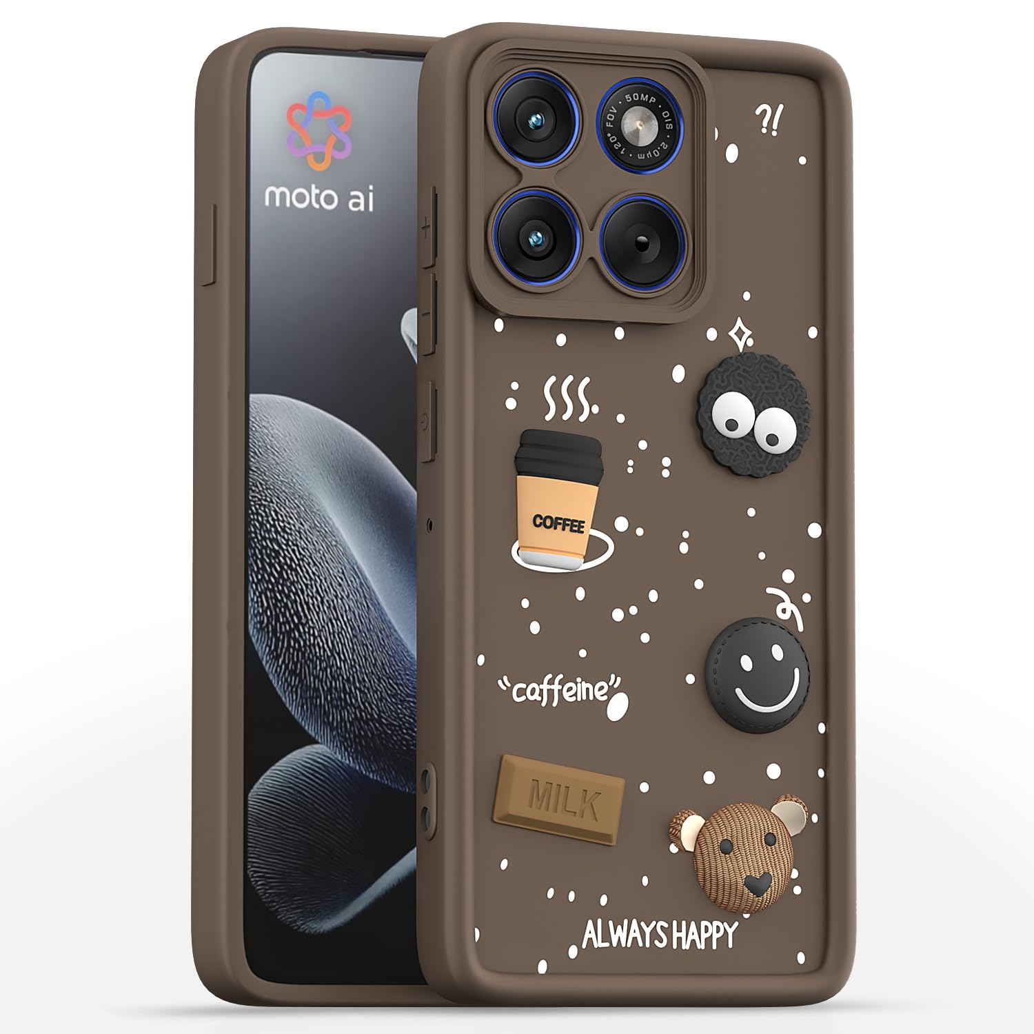 Pikkme Moto Edge 70 5G brown phone cover