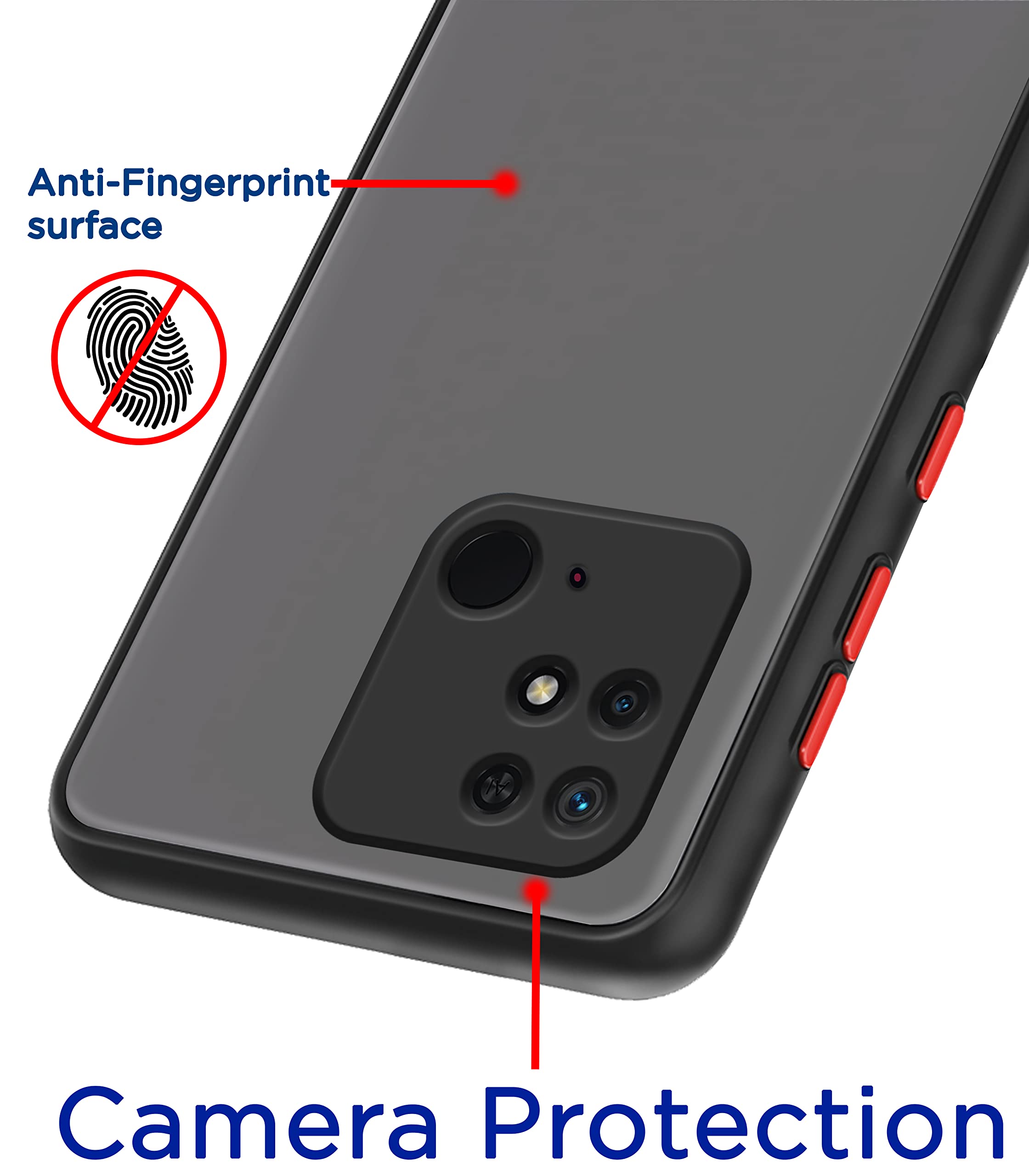 Pikkme Redmi 10/10 Power Hybrid black mobile back cover – photo 2