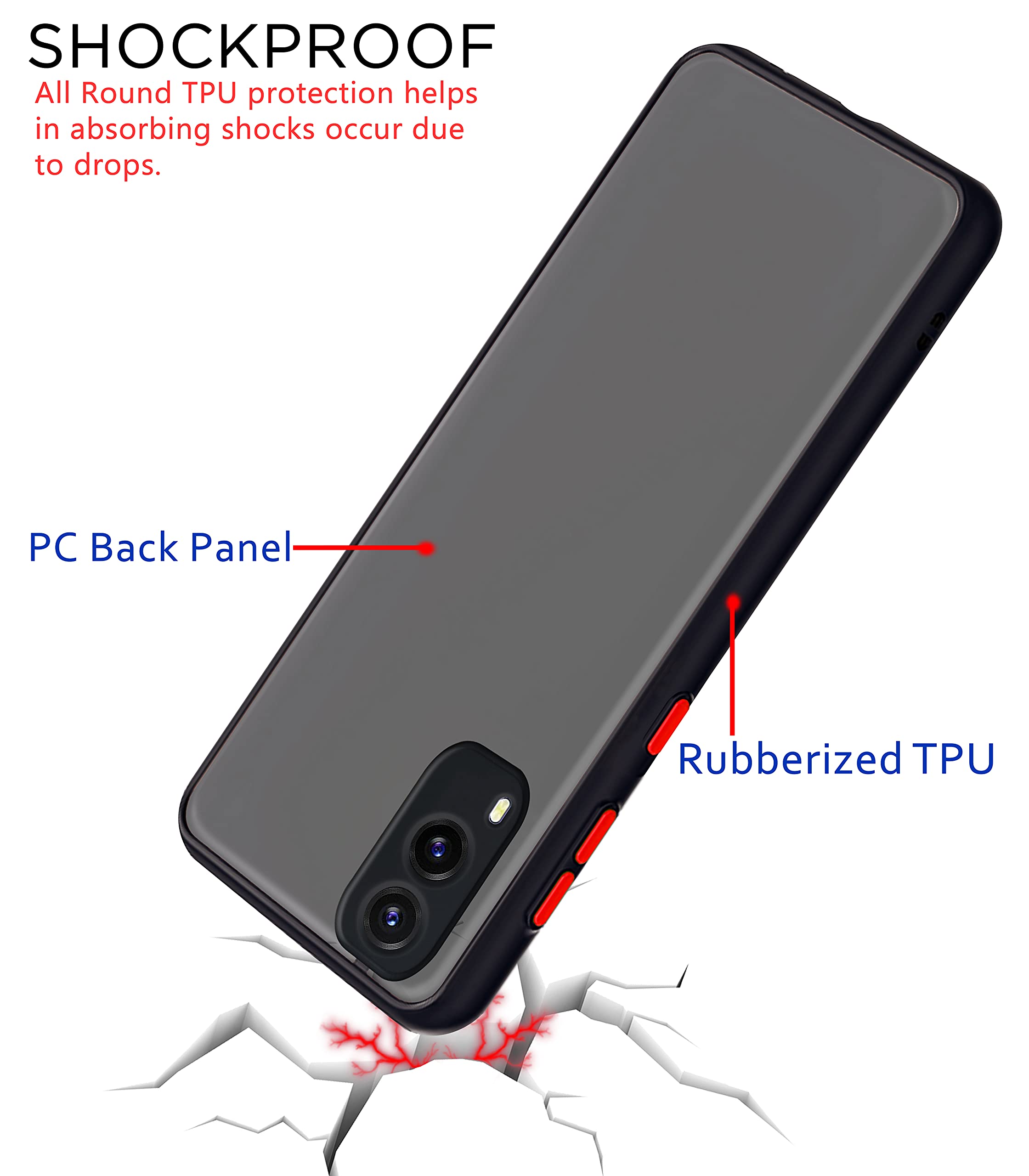 Black mobile back cover for Vivo V21e 5G – Pikkme – photo 4