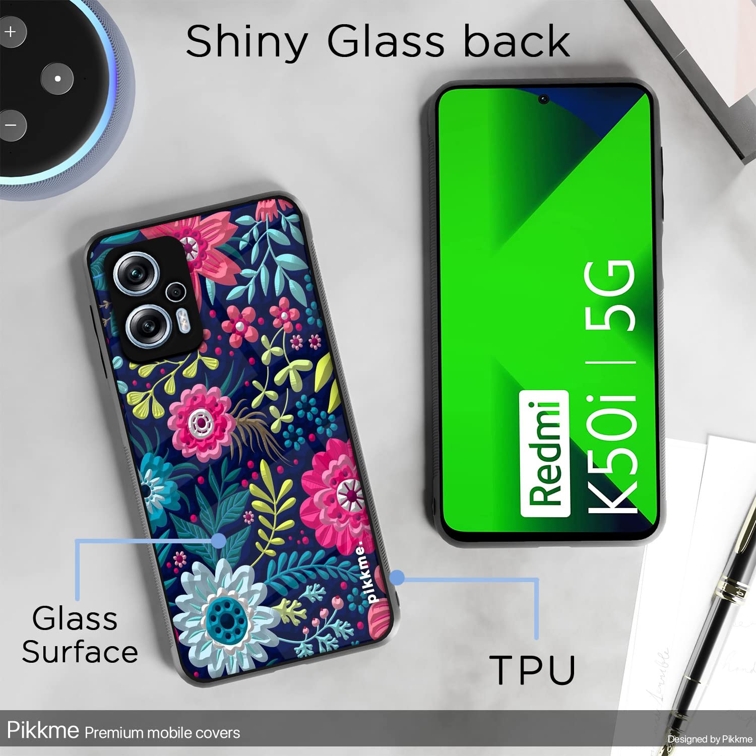 Redmi K50i 5G Flower phone cover by Pikkme – photo 3