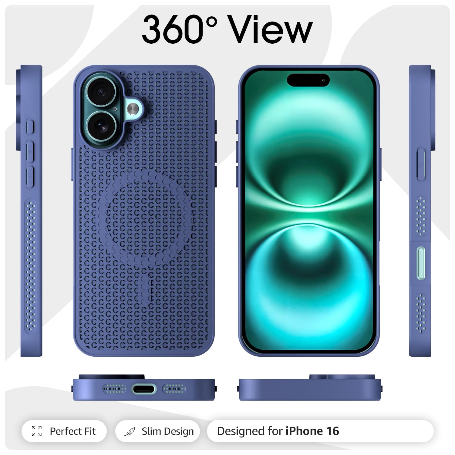 Blue MagSafe mobile cover for iPhone 16 – Pikkme – photo 3