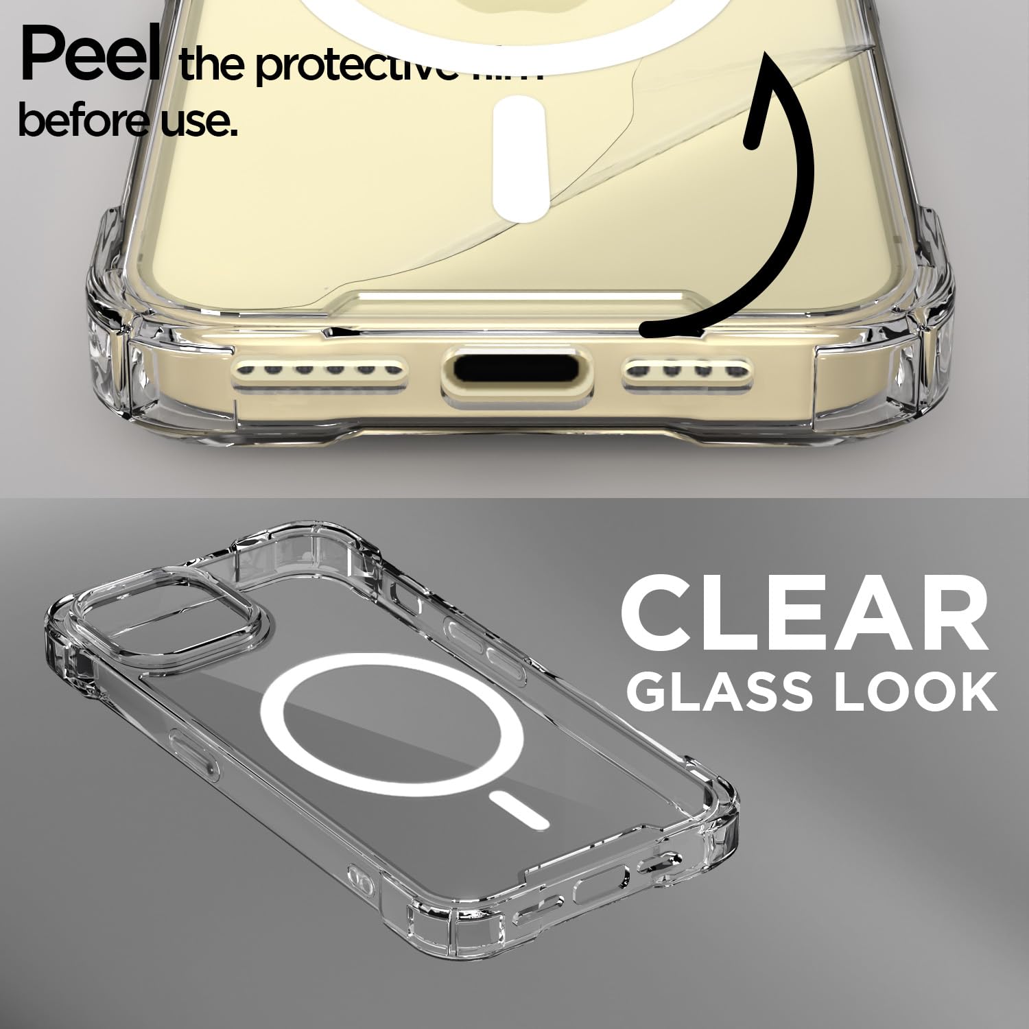 iPhone 15 Plus mobile back cover in transparent mag-safe by Pikkme – photo 3