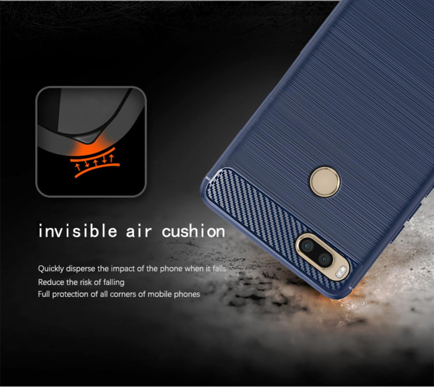 Blue Hybrid phone cover for Mi A1 – Pikkme – photo 4