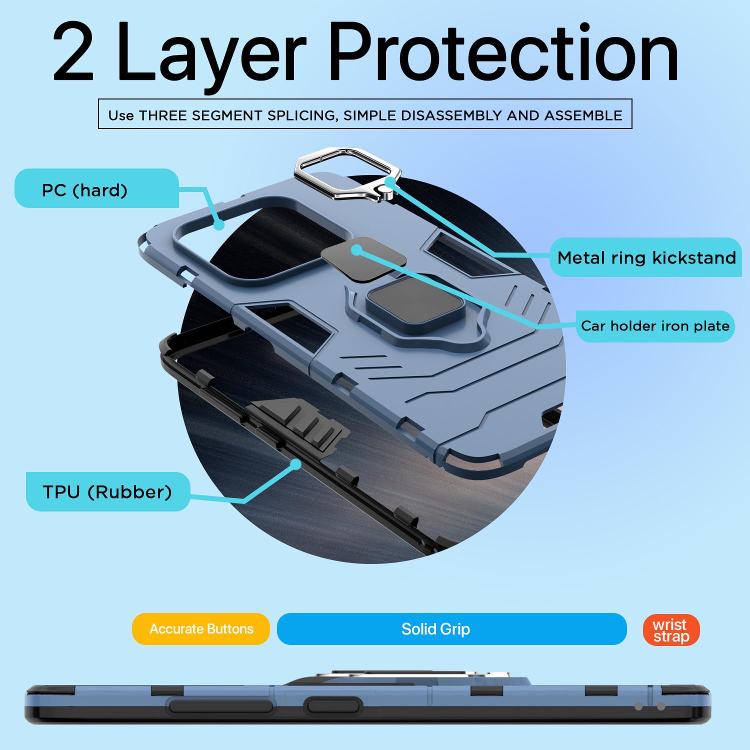 Blue mobile back cover for Samsung A56 5G – Pikkme – photo 4