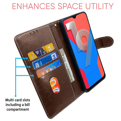 Vivo U20/Y19 mobile flip cover in brown & coffee by Pikkme – photo 4