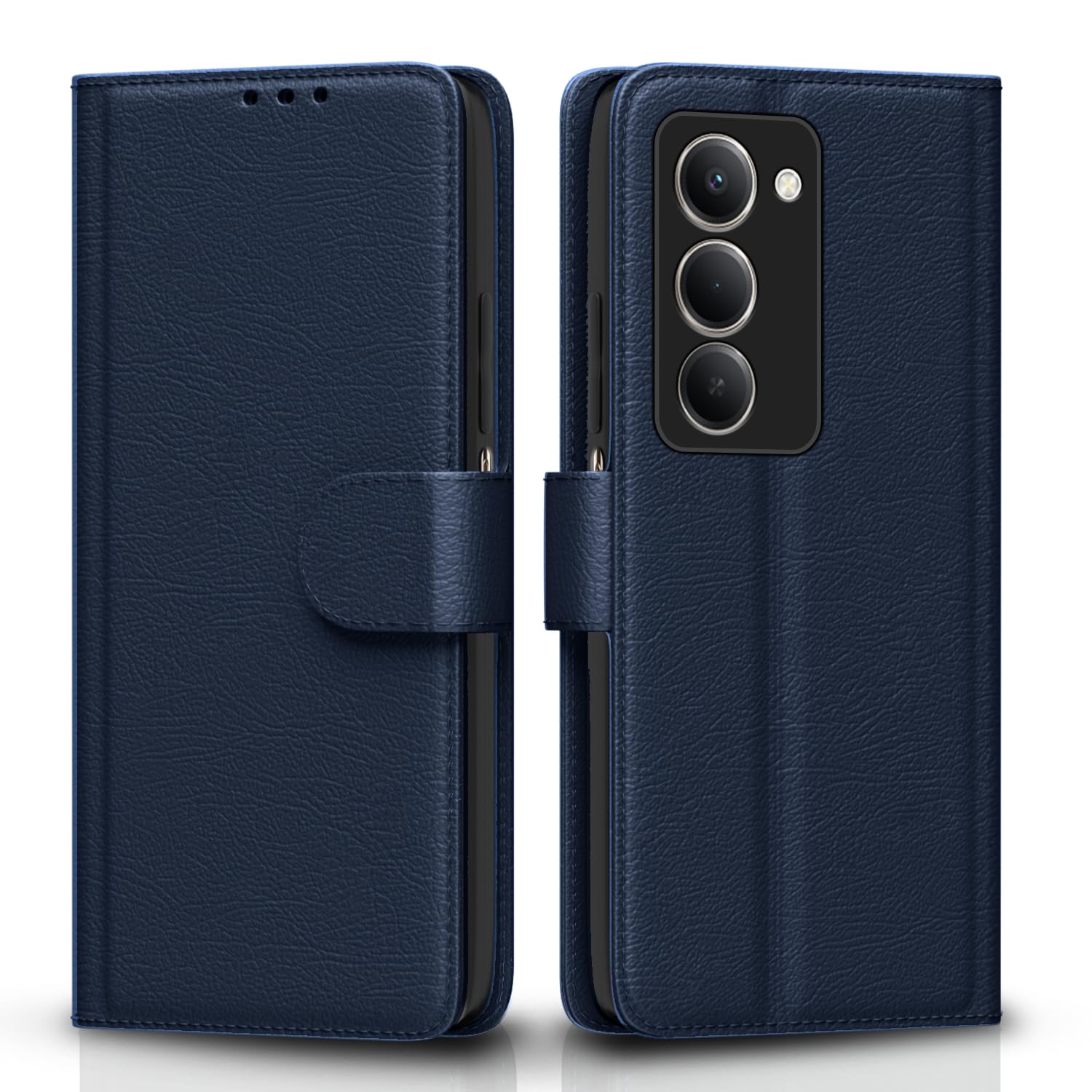 Pikkme blue wallet flip cover for Redmi 15 5G