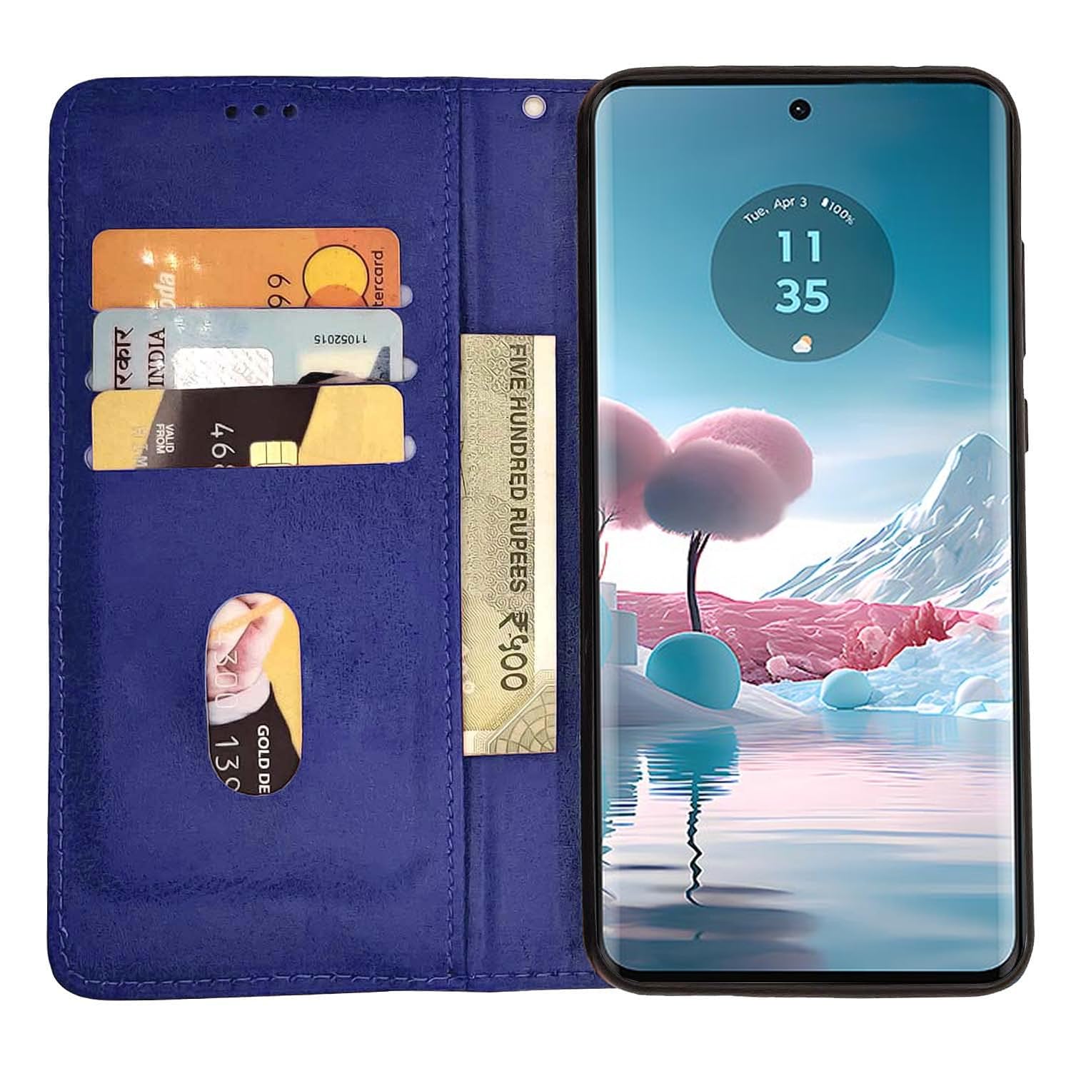Pikkme blue Magnetic flip case for Moto Edge 40 Neo 5G – photo 2