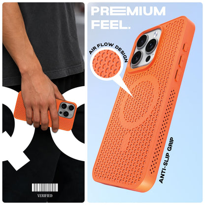 Pikkme orange MagSafe back cover for iPhone 15 Pro Max – photo 2