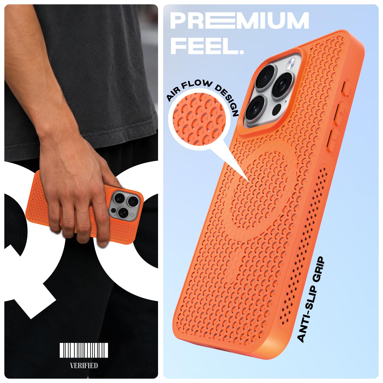 Pikkme iPhone 16 Pro MagSafe orange back cover – photo 2