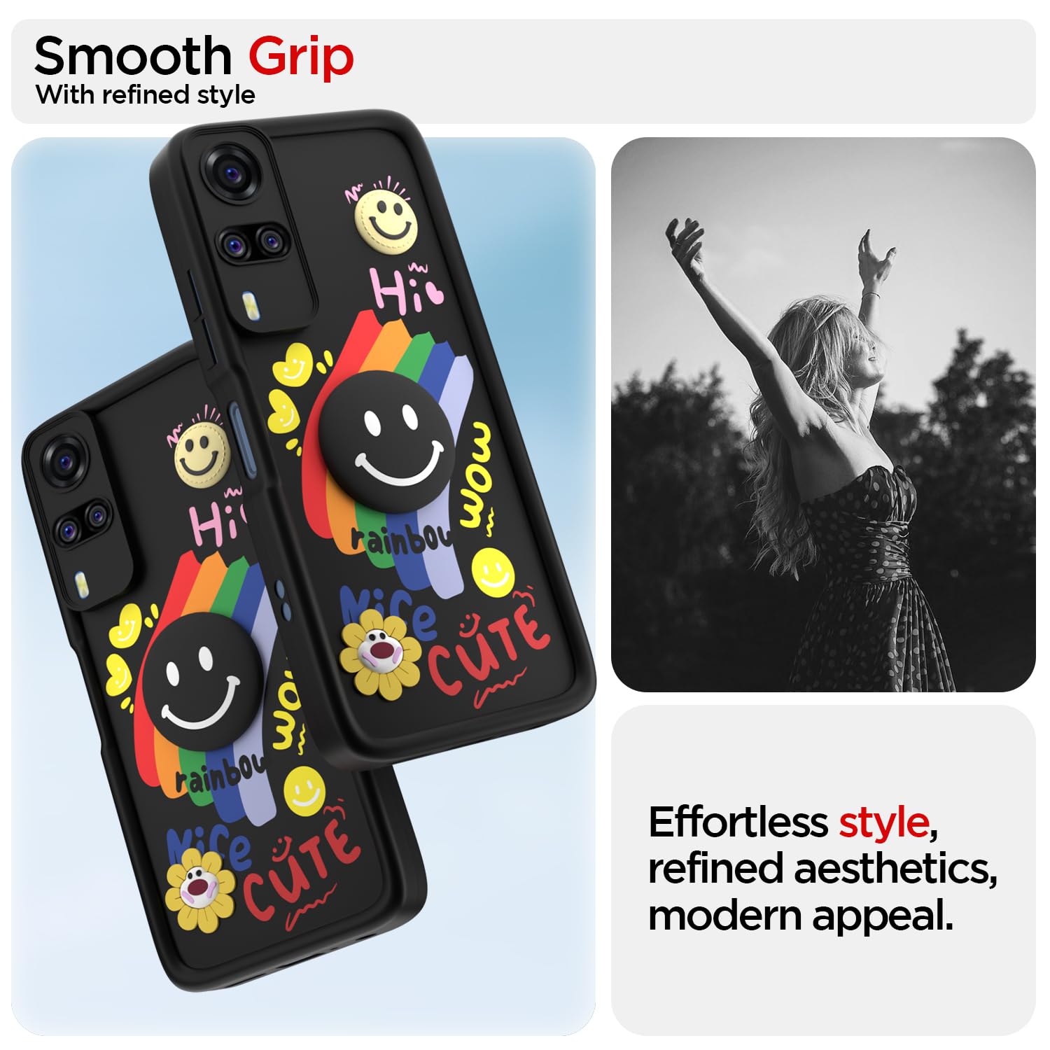 Vivo Y31/Y51 Soft Silicone mobile cover in black by Pikkme – photo 2