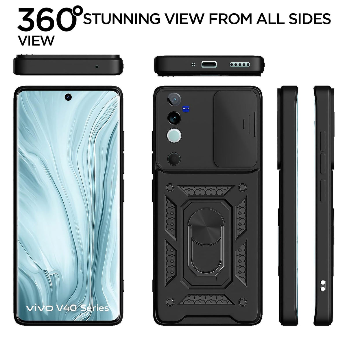 Black mobile cover for Vivo V40/V40 Pro/T3 Ultra 5G – Pikkme – photo 5