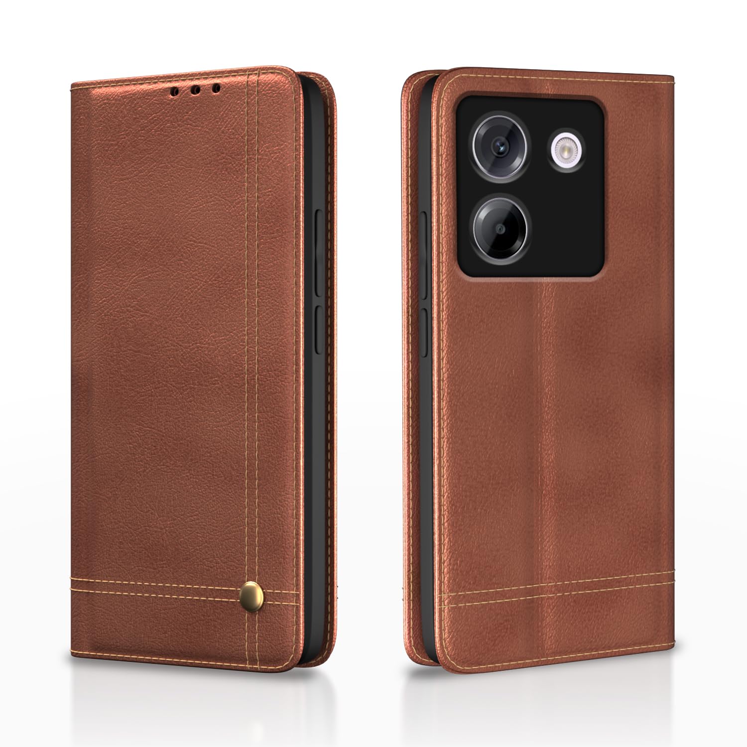 Brown Magnetic flip case for POCO M7 Pro 5G – Pikkme