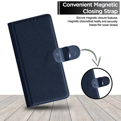 Pikkme Samsung Galaxy A16 5g Vintage Flip Cover (Blue)