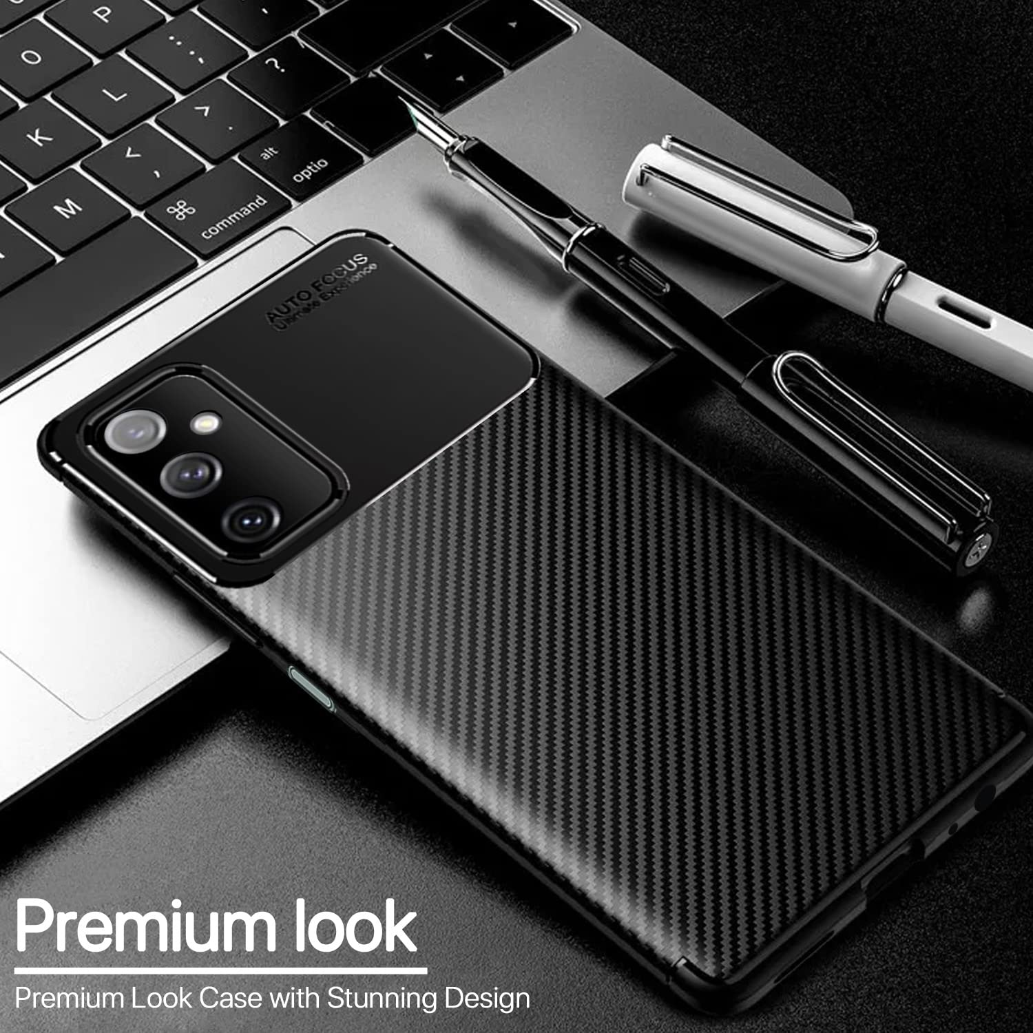 Pikkme black Carbon mobile back cover for Samsung F23 5G – photo 3