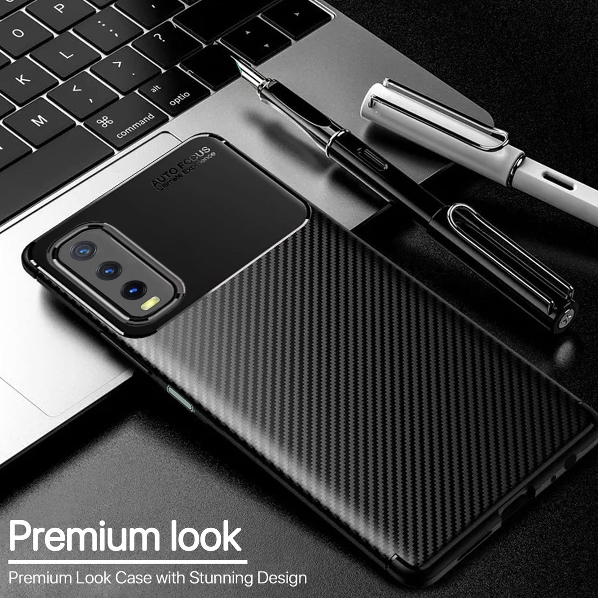 Vivo Y12s/Y20/Y20i/Y20G mobile back cover in black by Pikkme – photo 3