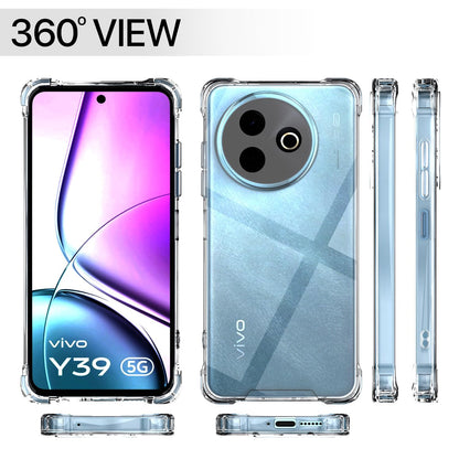 Pikkme Vivo Y39 5G  PC + TPU Crystal Clear Transparent Back Cover (Transparent)