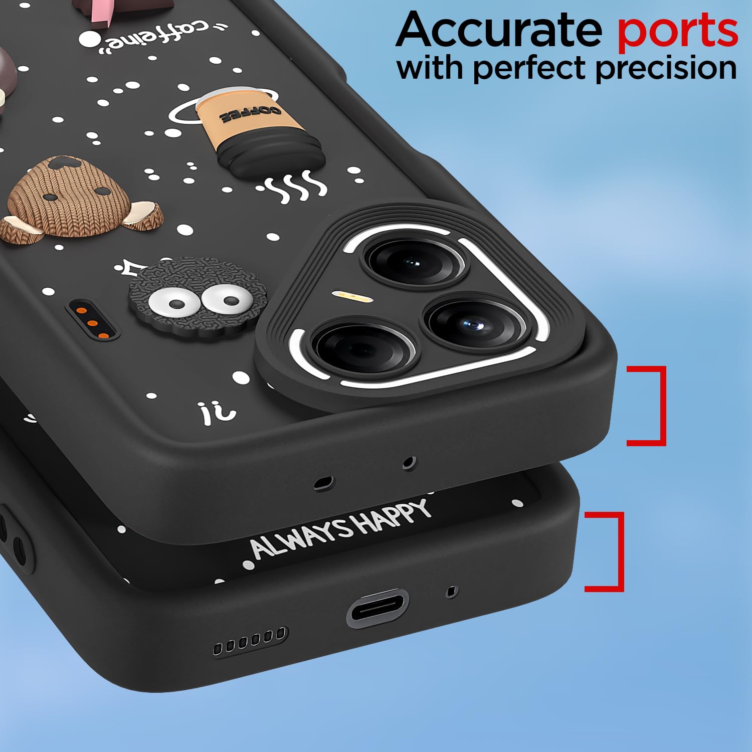 Tecno Pova 7 5G/3D back cover in black by Pikkme – photo 4