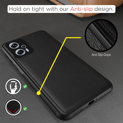 Redmi K50i Leather back cover in black by Pikkme – photo 5