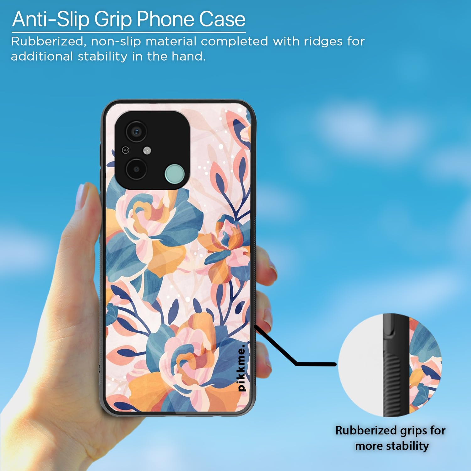 Redmi 12C/Poco C55 Flower mobile back cover by Pikkme – photo 5