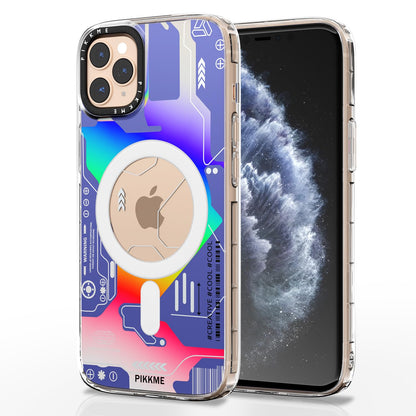 Pikkme iPhone 11 Pro Max Printmagsafe Back Cover (Blue)