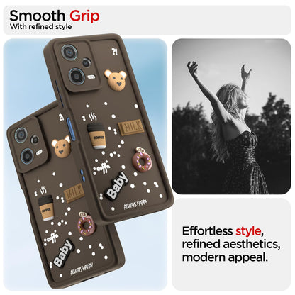 Brown Silicone mobile cover for Redmi Note 12 Pro 5G – Pikkme – photo 2