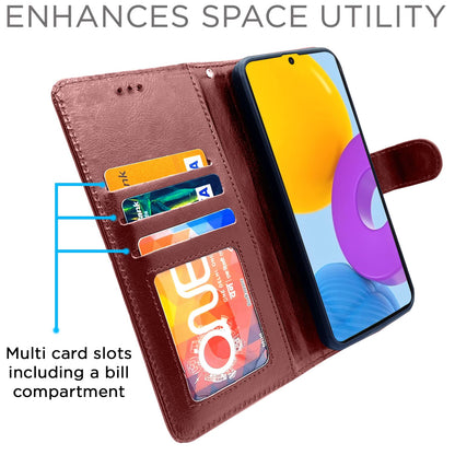 Samsung M52 5G Magnetic flip cover in brown by Pikkme – photo 3