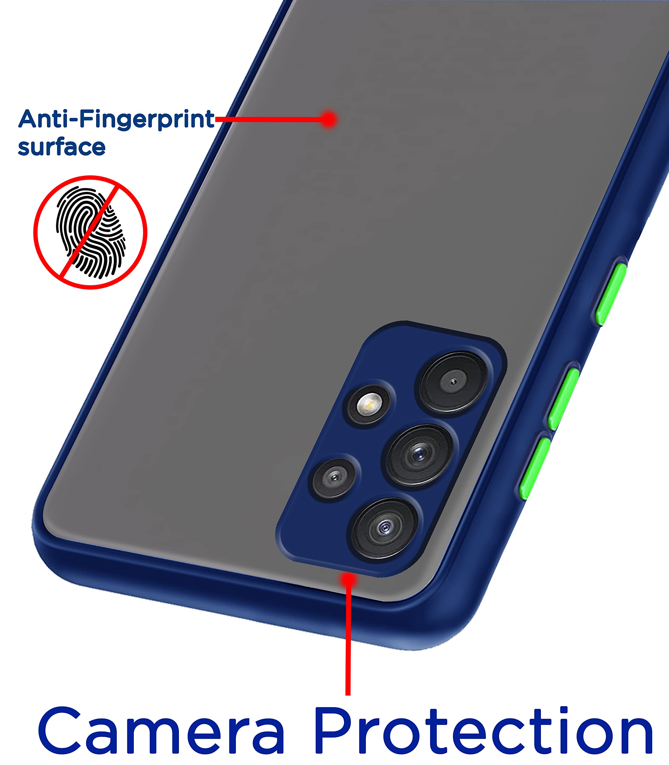 Samsung A53 5G Hybrid mobile back cover in blue by Pikkme – photo 2