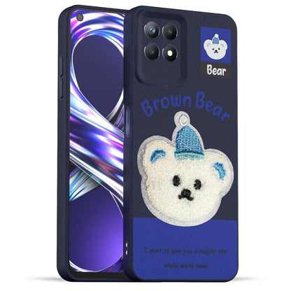 Pikkme Realme Narzo 50/8i 4G Plush Patch blue mobile cover