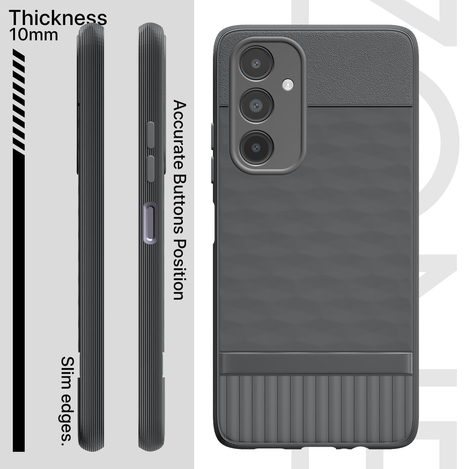 Pikkme Samsung Galaxy A14 5G  Gencase Back Cover (Grey)