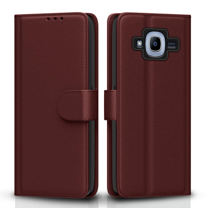 Pikkme Samsung J2 2016 brown wallet flip cover