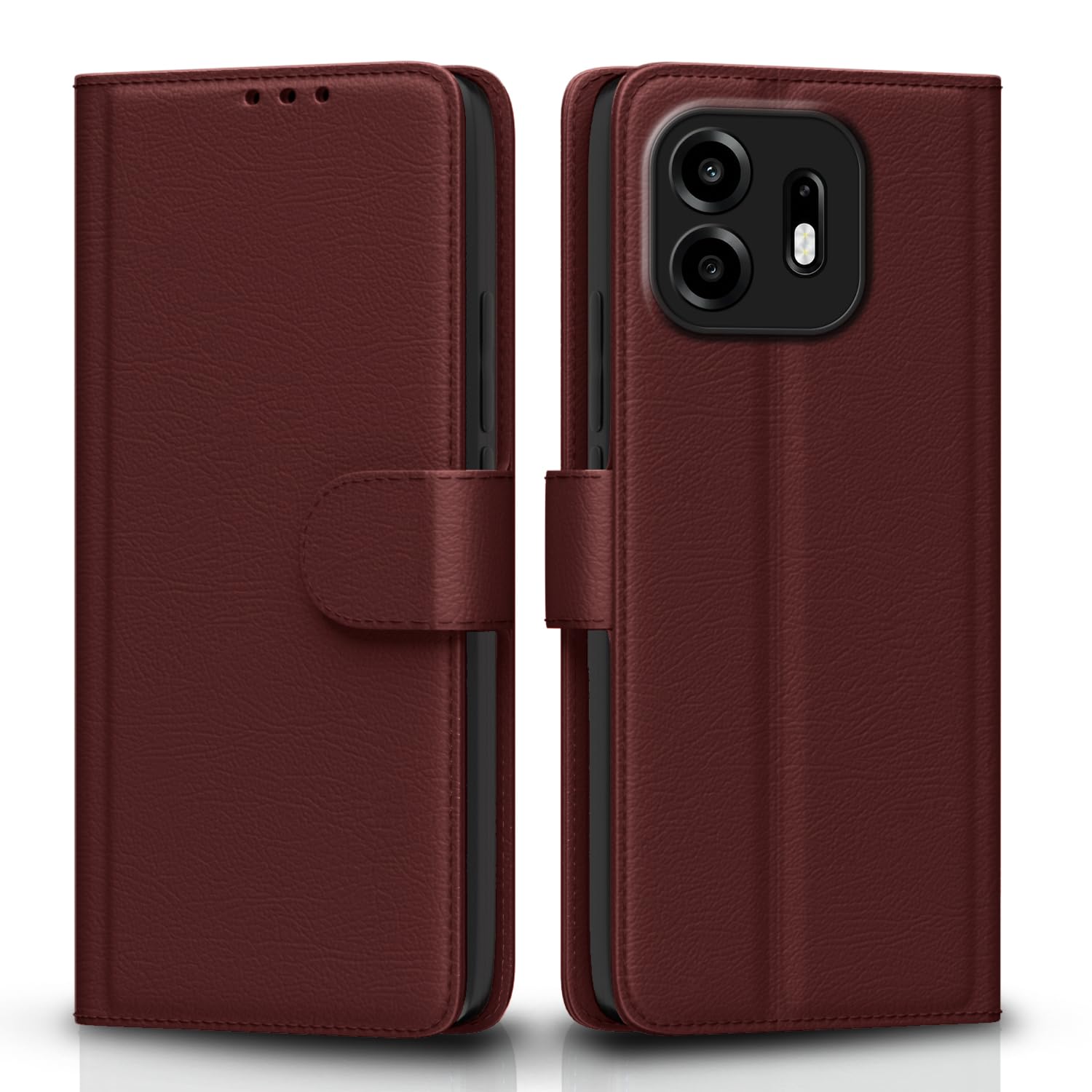 Pikkme brown mobile flip cover for OnePlus N6 5G