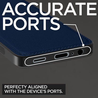 Samsung A06 Leather back cover in blue by Pikkme – photo 4